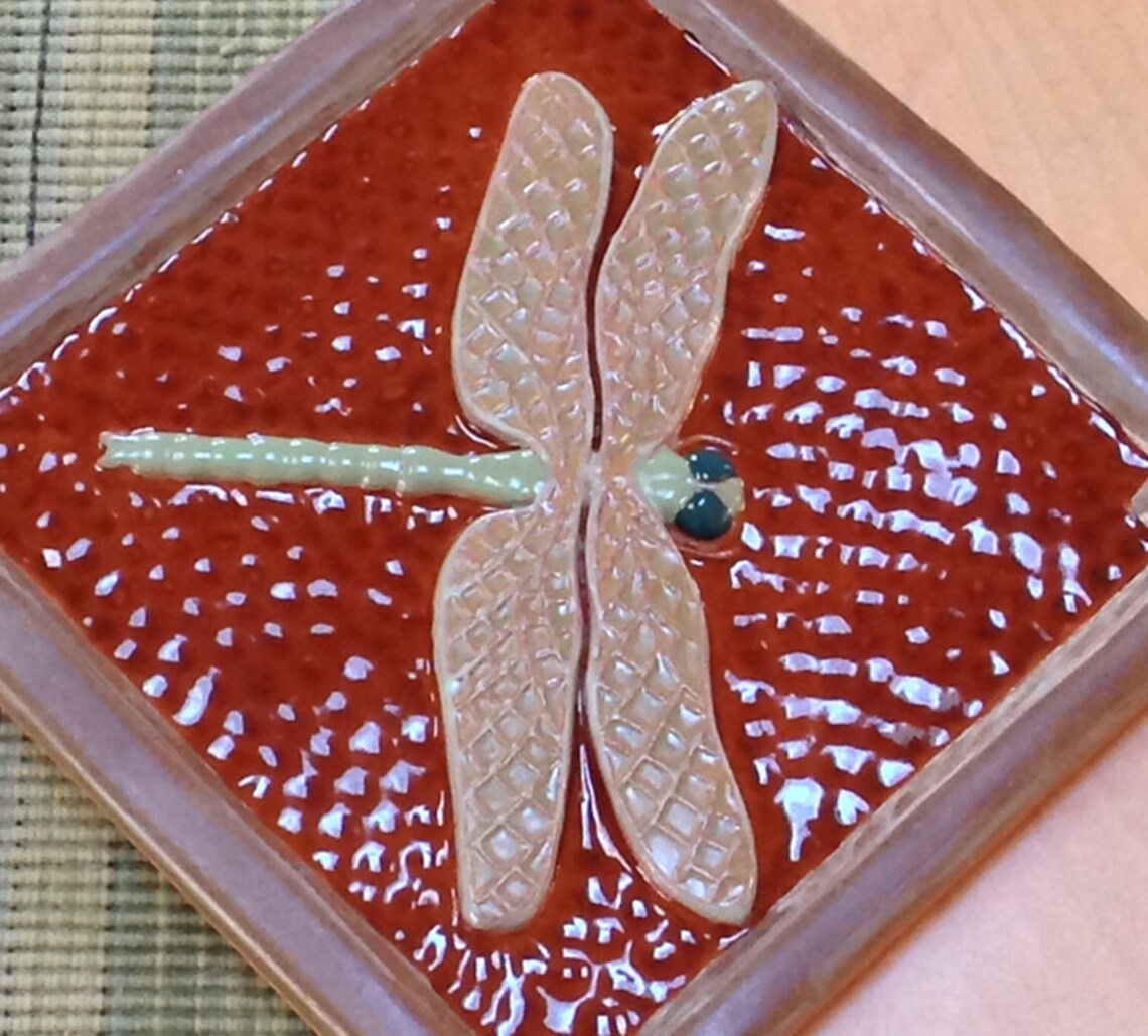 6 Inch Dragonfly Tile for Fireplace and Kitchen.dark Brown & Etsy