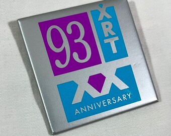 1992 WXRT Radio 20th Anniversary Pin Pinback Button 93 XRT Chicago Rock Station