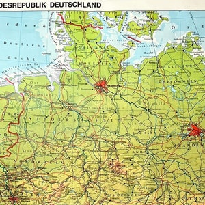 Large Germany Wall Map: Historic Unification 1990, Original School Chart (55x39)