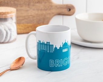 Brighton Skyline Ceramic Turquoise Mug
