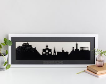 Edinburgh Skyline Silhouette Papercut Art