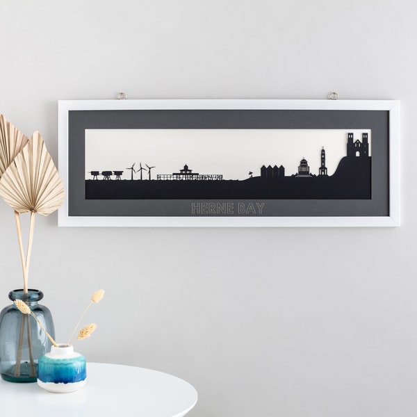 Herne Bay Skyline Silhouette Papercut Art