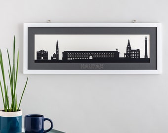 Halifax Skyline Silhouette Papercut Art