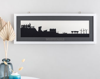 Whitstable Skyline Silhouette Papercut Art Print