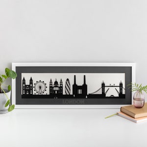 London Skyline Silhouette Papercut Art image 1
