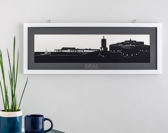 Deal Skyline Silhouette Papercut Art