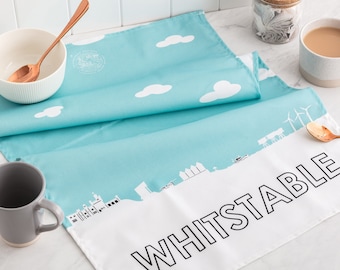 Whitstable Skyline Tea Towel