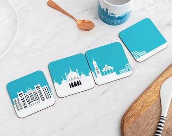 Brighton set of 4 Blue Coasters