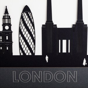 London Skyline Silhouette Papercut Art image 3