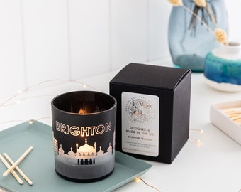 Brighton Skyline Glass Tealight Holder