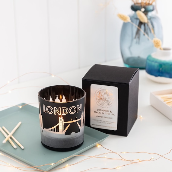 London Skyline Glass Tealight Holder
