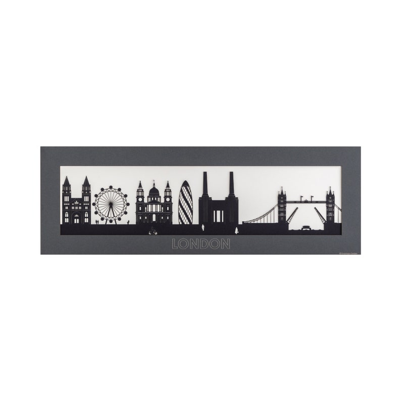 London Skyline Silhouette Papercut Art image 2