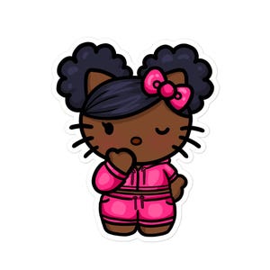 Brun Hello Kitty 1 - Klistermärke