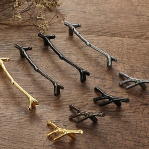 Twig Branch Kitchen Cabinet Drawer Pulls / Knobs