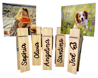 PERSONALIZE, Photo Holder with names, photo display, woodburned, photo stand, Mom’s Day gift, gift for Grandma, You Choose Font