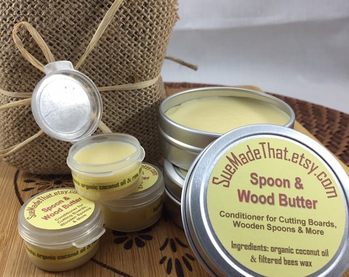 Spoon and Wood Butter: Conditioner for wooden|bamboo kitchen utensils, cutting boards, butcher blocks