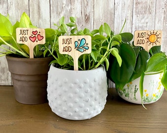 Custom Plant Markers, indoor gardening, plant decor, house plant decor, Mother’s Day gift, Housewarming gift, set of 3