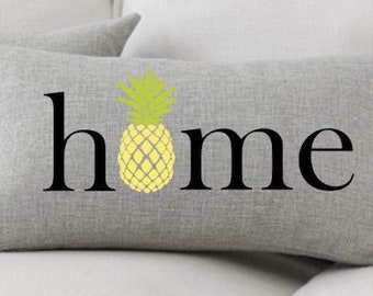 Home Pillow, Pineapple Pillow, Home Pineapple Pillow, Lumbar Pillow Home, Housewarming Gift, Christmas Gift, Family Gift, Home Decor Gift