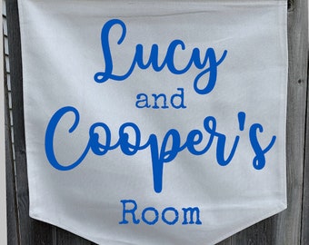 Dorm Room Names, Roommate Names Banner, Personalized Dorm Room Sign, Bedroom Door Decor, Dorm Decor, College Dorm Decor, Sorority Decor