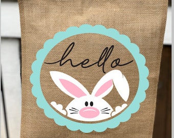 Easter Garden Flag, Spring Flag, Bunny Flag, Easter Bunny, Welcome Flag, Outdoor Decor, Yard Decor, Spring Decor, Patio Decor, Porch Flag