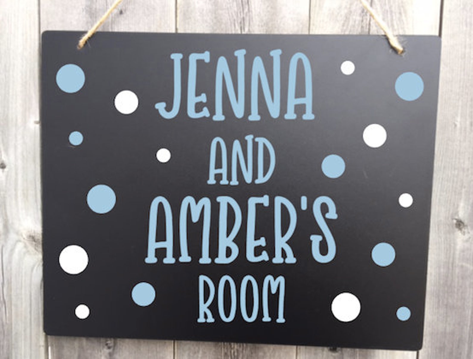 Dorm Room Name Sign Polka Dots Roommates Name Sign Room Name Etsy