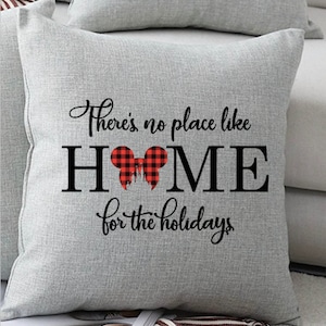 Disney Christmas Pillow, Home for the Holidays Christmas Pillow, Disney Pillow, Disney Gift, Disney Christmas Gift, Disney Decor, Holidays