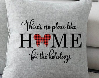 Disney Christmas Pillow, Home for the Holidays Christmas Pillow, Disney Pillow, Disney Gift, Disney Christmas Gift, Disney Decor, Holidays