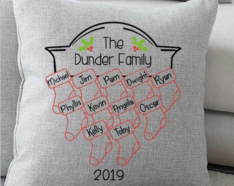 Personalized Family Names Pillow, Fireplace Name Pillow, Grandkids Pillow, Family Gift, Personalized Home Decor, Personalized Christmas Gift