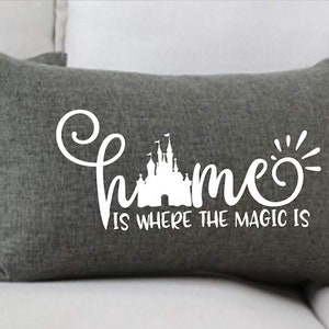 Disney Pillow, Disney Home, Disney Castle, Housewarming, Disney Lover, Disney Farmhouse, Disney Decor, Disney Home Pillow, Home Decor