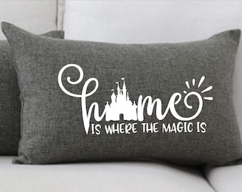 Disney Pillow, Disney Home, Disney Castle, Housewarming, Disney Lover, Disney Farmhouse, Disney Decor, Disney Home Pillow, Home Decor