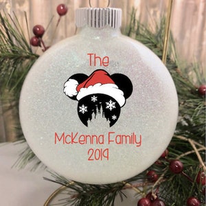 Personalized Disney Christmas Ornament, Disney Ornament, Mickey Santa Ornament, Disney Gift, Mickey Minnie, Disney Christmas, Secret Santa