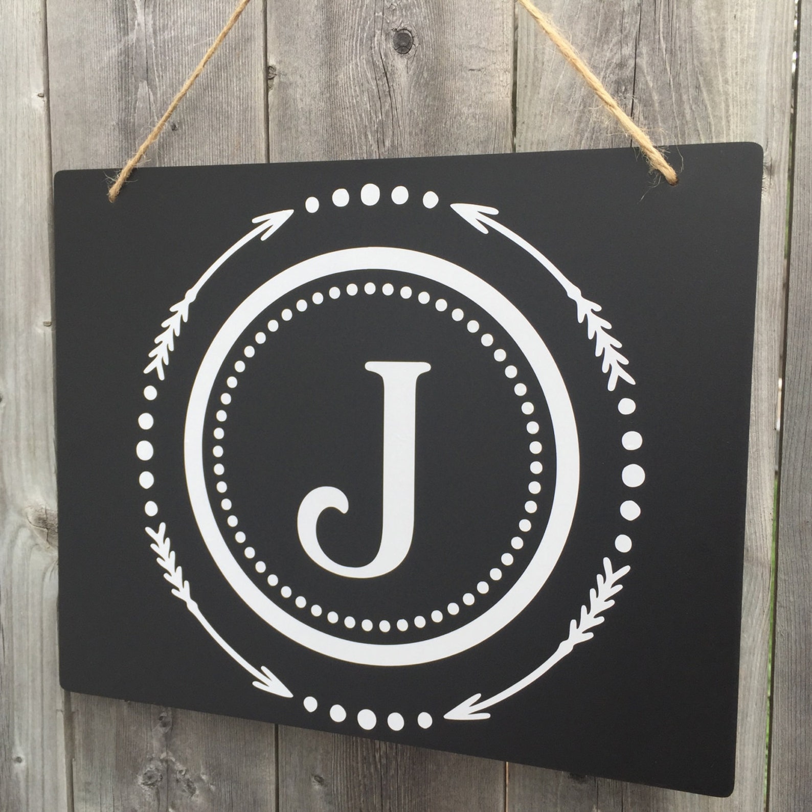 Hanging Chalkboard Sign Monogram Decor Wedding Decor Kids Etsy