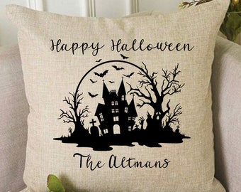 Halloween Pillow | Family Name Pillow | Personalized Pillow | Decorative Pillow | Customized Pillow | Throw Pillow | Fall Pillow | Pillow