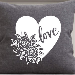 Love Pillow, Personalized Heart with Initials Pillow, Valentines Gift, Couple Gift, Personalized Decor, Anniversary, Baby&#39;s Room, Nursery