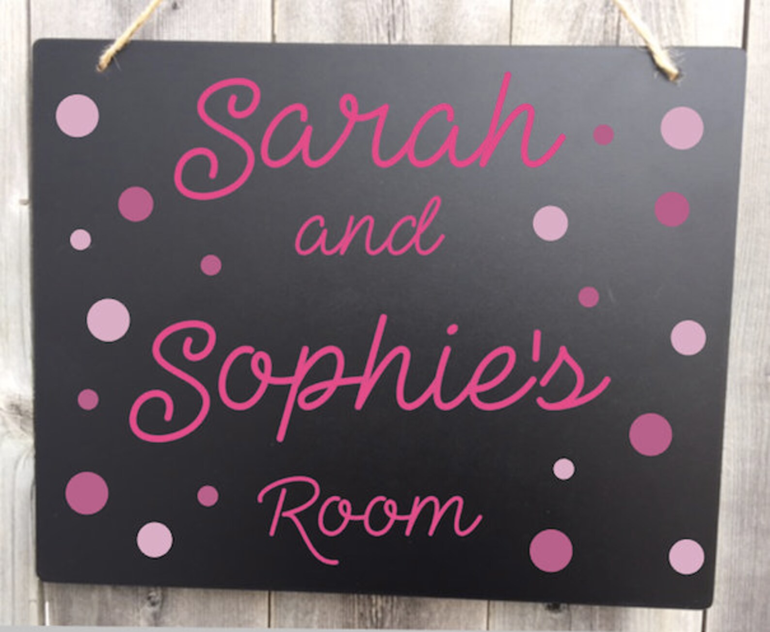 Dorm Room Name Sign Polka Dots Roommates Name Sign Room Name Etsy