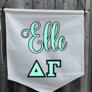 Sorority Name Banner, Greek Letter Sign, Dorm Name Banner, Personalized Sorority Banner, Hanging Greek Name Banner, Sorority House Decor