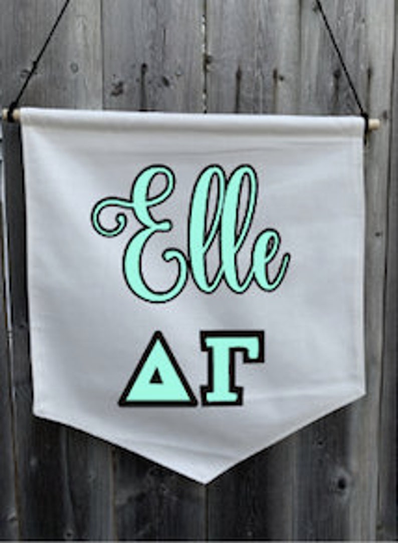 Sorority Name Banner Greek Letter Sign Dorm Name Banner Etsy