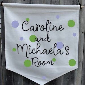 Hanging Dorm Room Banner, Roommate Banner, Personalized Dorm Room Sign, Custom Girls Room Banner, Bedroom Door Decor, College Dorm Decor