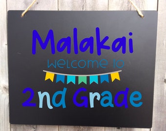 Personalized Welcome Back to School Sign, Custom Name School Sign, Personalized Sign for Kids