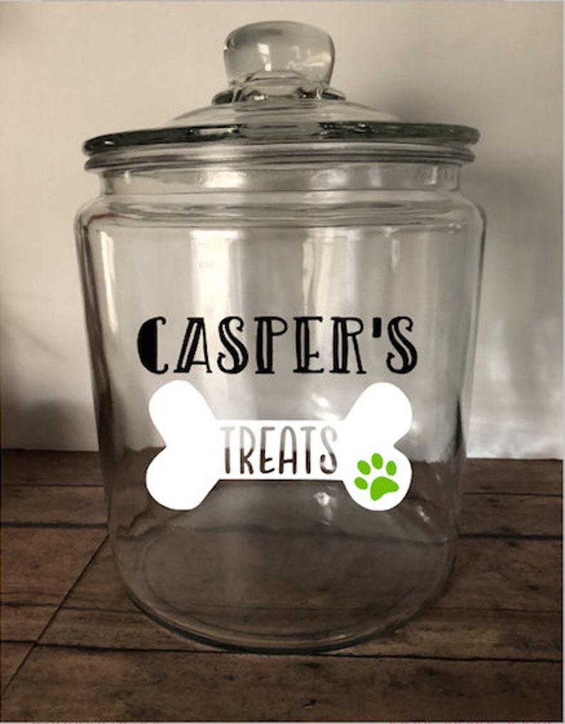 Personalized Pet Treat Jar Personalized Dog Treat Jar Glass Etsy