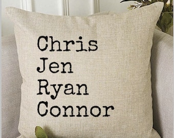 Name Pillow, Family Names Pillow,, Grandkids Name Pillow, Grandkids Names, Personalized Pillow, Grandparent Gift Ideas, Family Gift, Nana