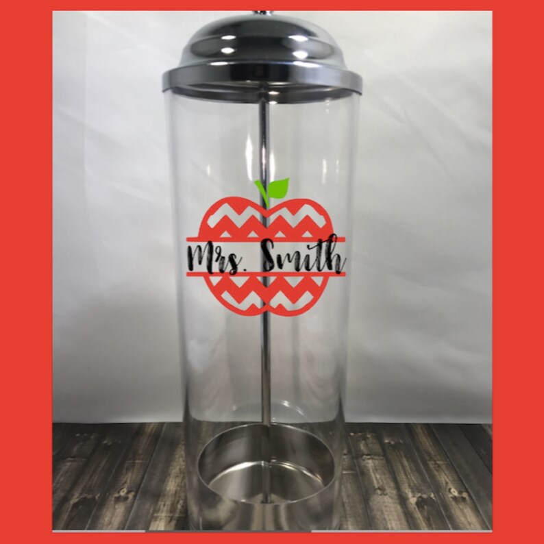 Personalized Pencil Holder Straw Dispenser Custom Teacher Etsy