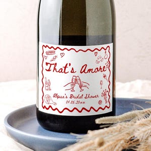 That's Amore Champagne/prosecco Labels: Italian Bridal Shower Favors - Etsy