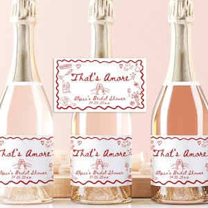 That's Amore Champagne/prosecco Labels: Italian Bridal Shower Favors - Etsy