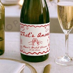 That's Amore Champagne/prosecco Labels: Italian Bridal Shower Favors - Etsy