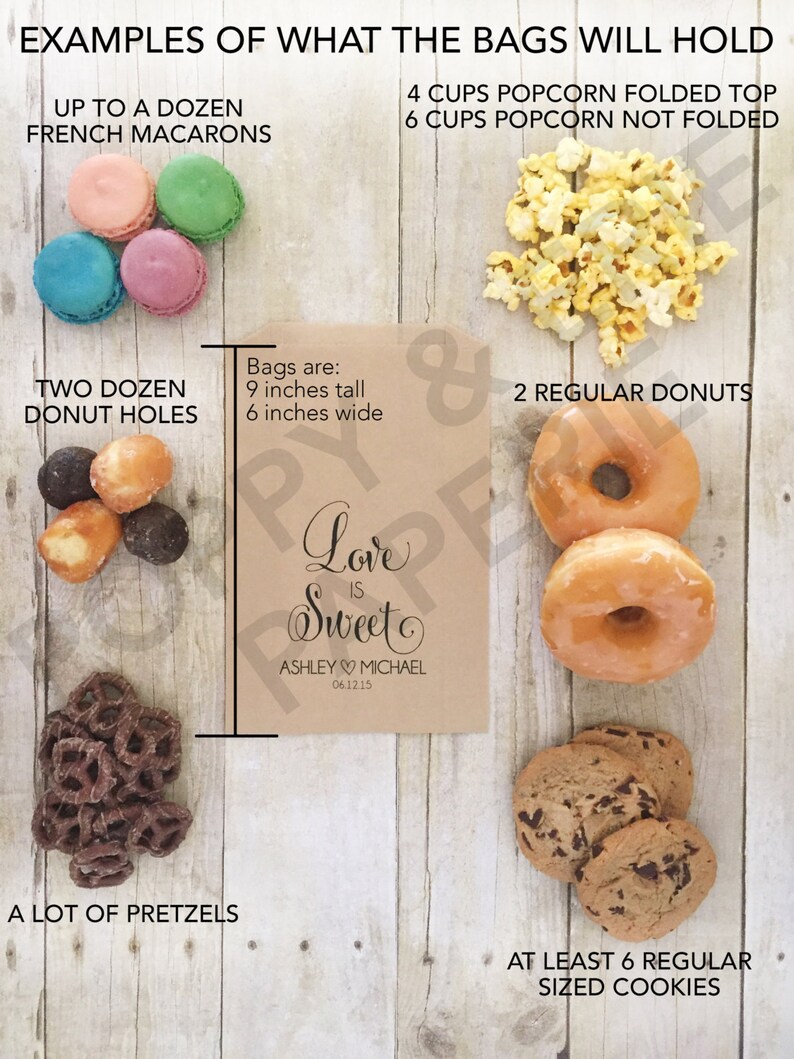 Donut Favor Bag Doughnut Treat Bag Wedding Favor Bags Etsy