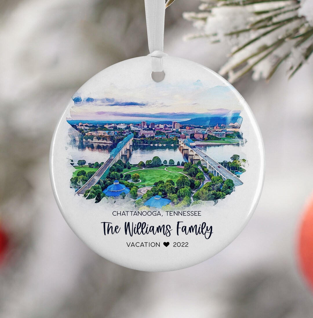Chattanooga Tennessee Christmas Ornament, Tennessee Vacation, Family