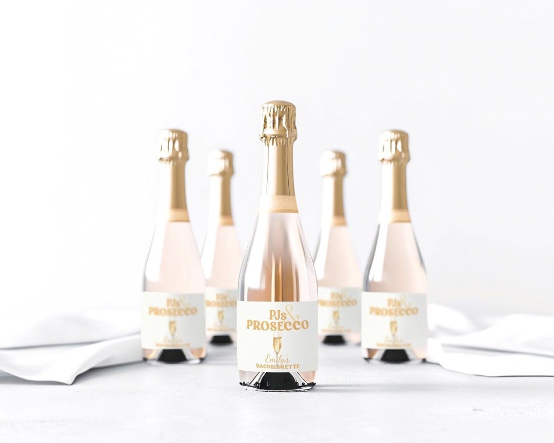 Pjs & Prosecco Mini Champagne/prosecco Labels, Bachelorette Party ...