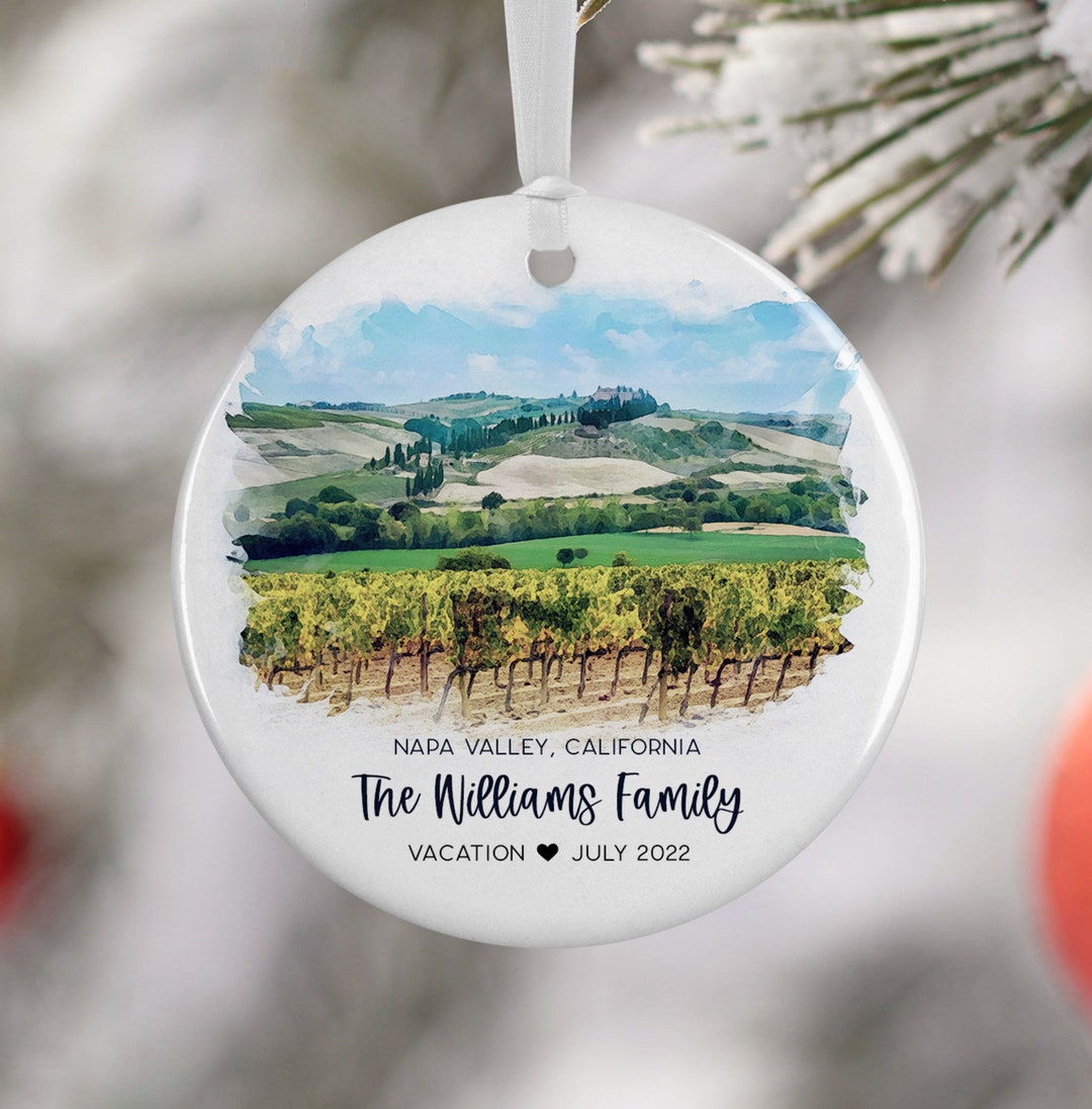 Napa Valley California Ornament, California Vacation, Wine Country