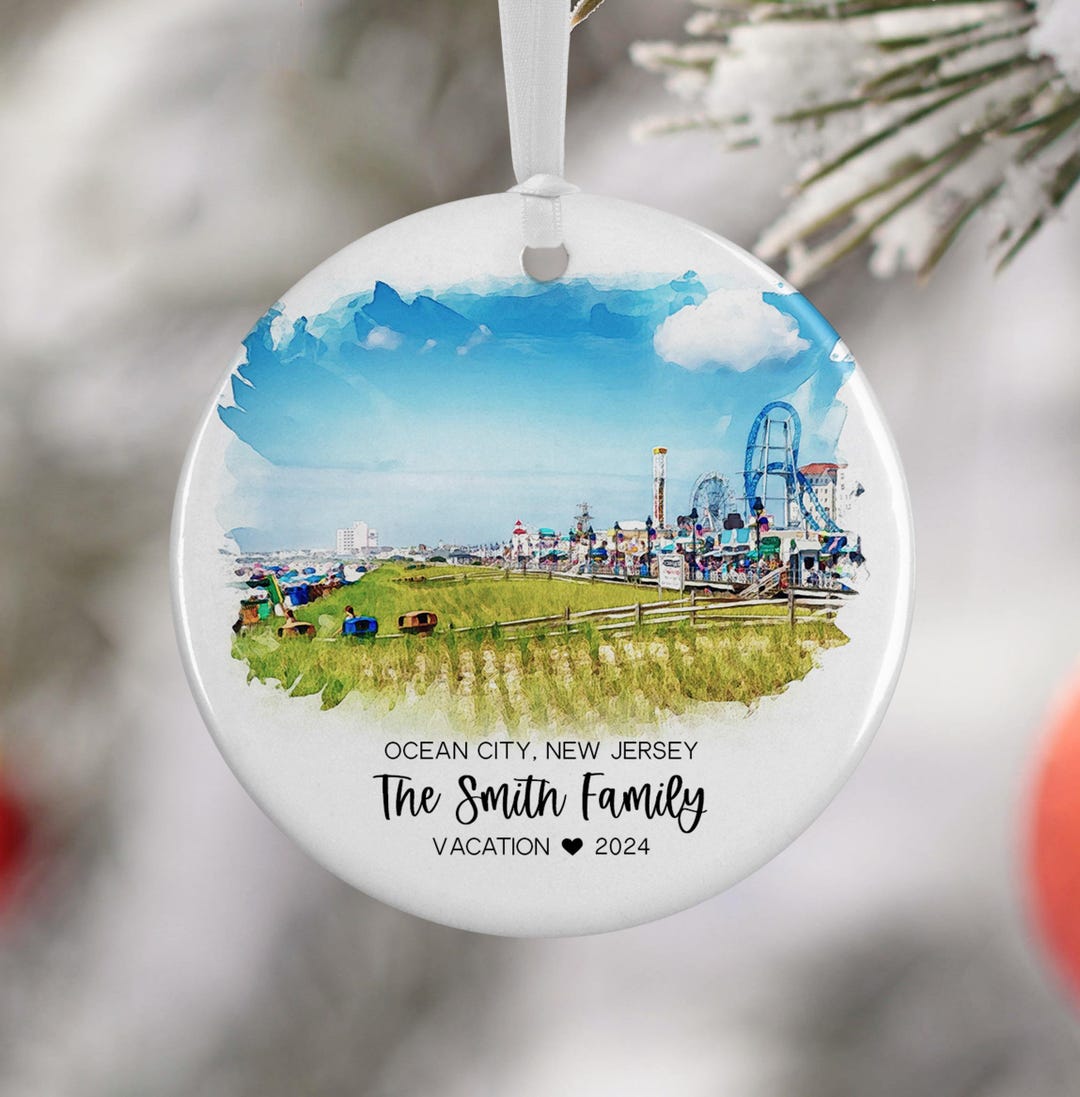 Ocean City New Jersey Ornament, Jersey Shore, Ocean City NJ Vacation